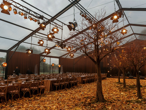 Шатёр для организации ужина в «Сколково»